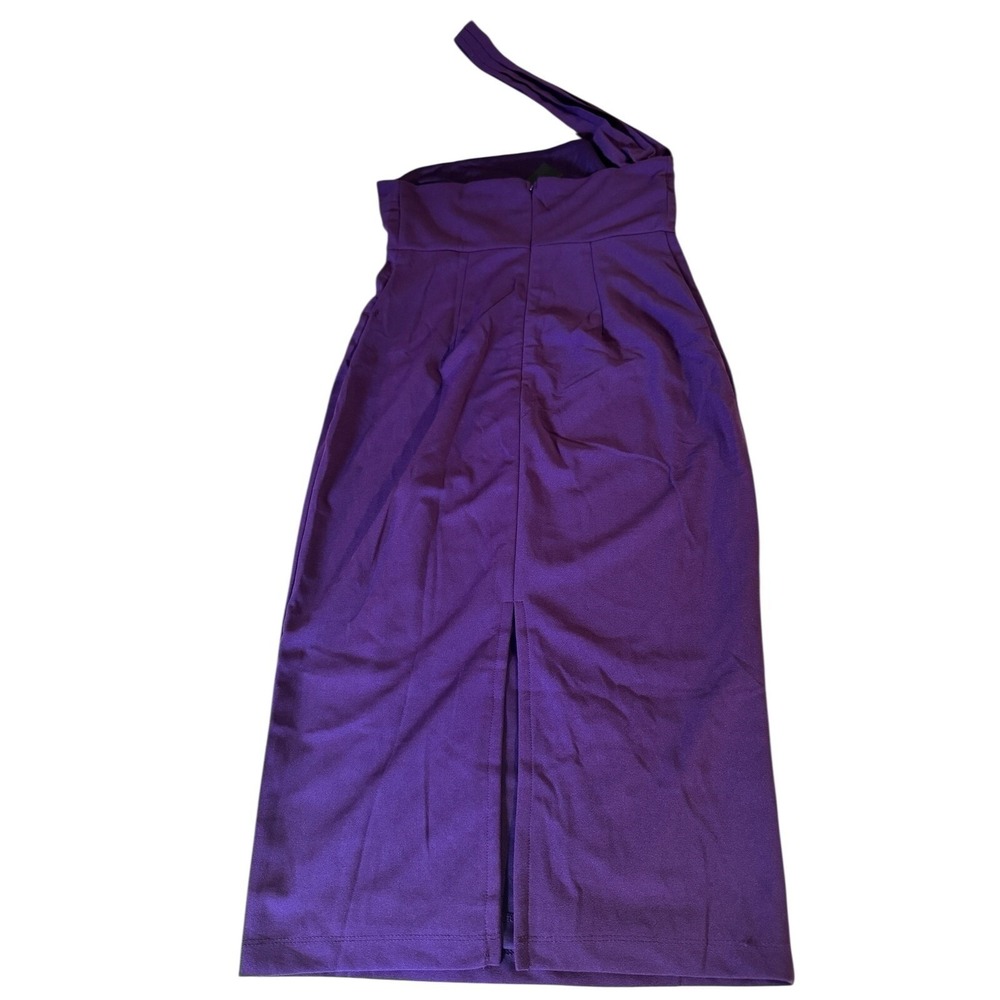 Lulus Hold Your Attention One Shoulder Midi Dress Women's Med Purple NWT Formal - Picture 10 of 10